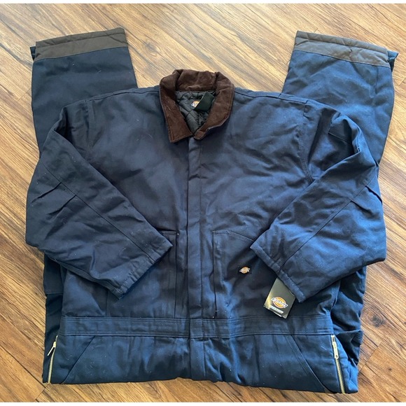 NWT Dickies Premium Duck Insulated Coverall Navy Mens 4XLR Cotton TV239DN NEW - Picture 1 of 9